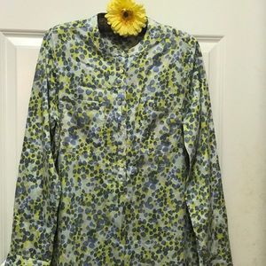 Print Glazed Cotton Tunic